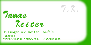 tamas keiter business card